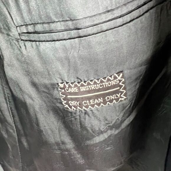 Giorgio Armani Pure Wool Black Single Breasted Suit Jacket Blazer ITALY Size 40S - Picture 9 of 12